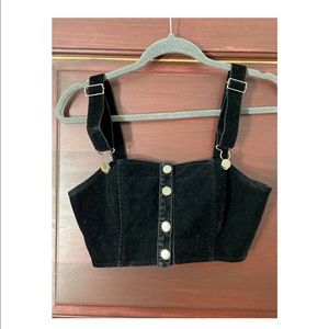 Cropped black urban outfitters top